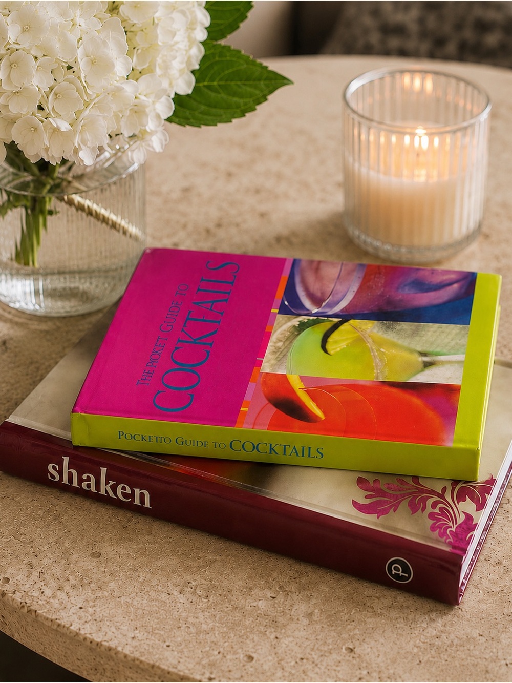 Mixology Cocktail Book Bundle Bar Cart Decor Home Bartender Recipe Guide Set
